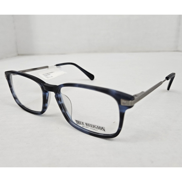True Religion Eyeglasses Frames Size 53 - 17 - 140 Black Blue Cat Eye Frame - Picture 1 of 7
